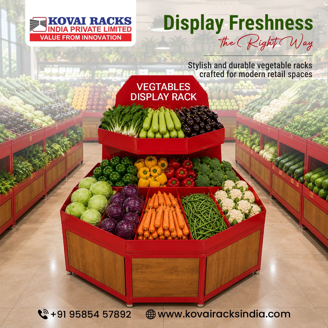 Hexagon Vegetable Display Rack